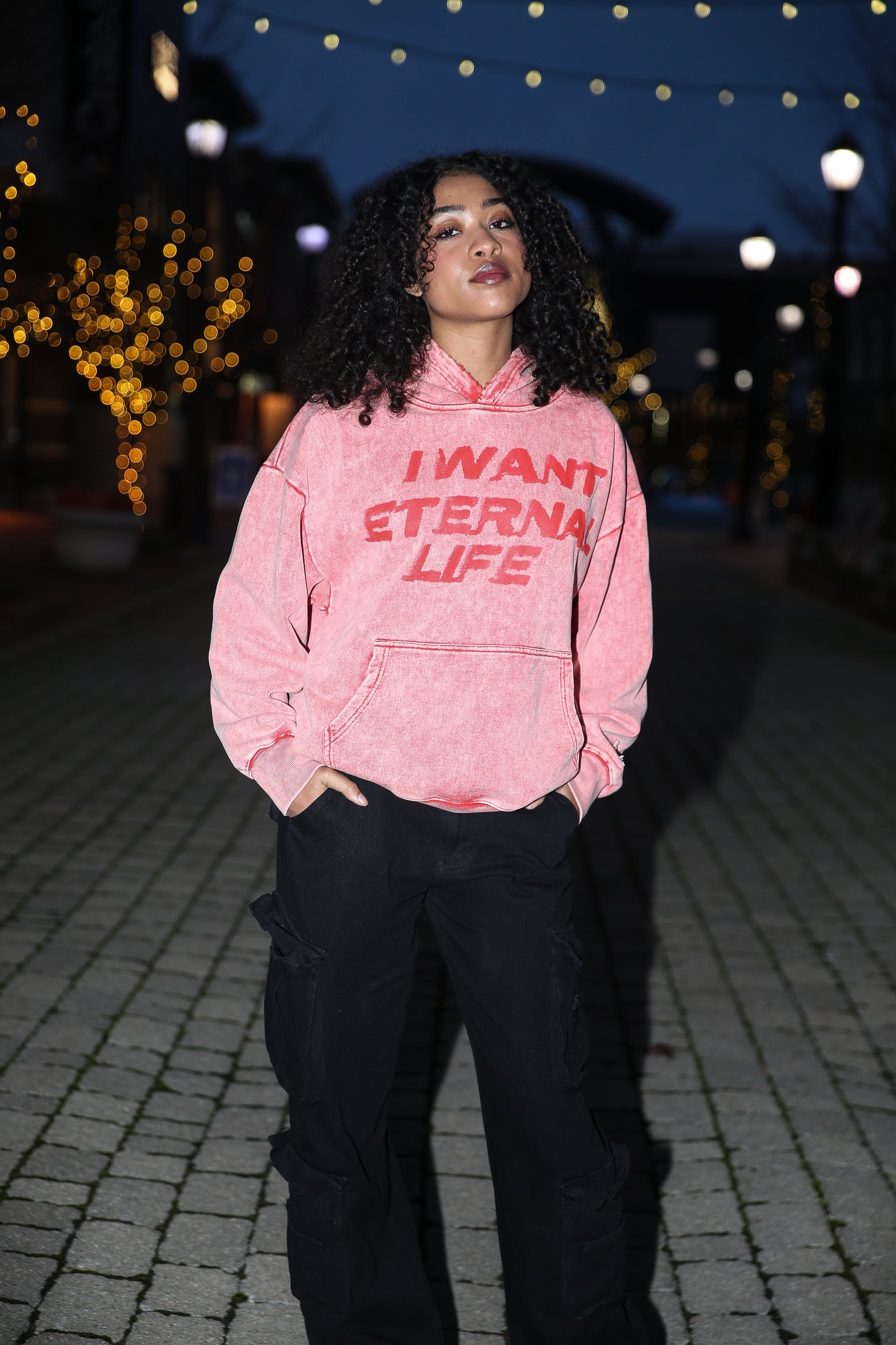ETERNAL LIFE HOODIE "CORAL WASH"